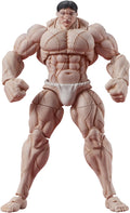 Muscular action figure on a white background