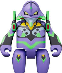 Evangelion Rebuild Figure with Blue and Green Suit.