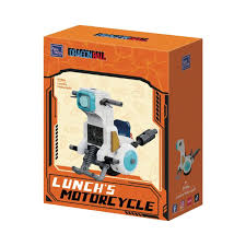 Box of Dragon Ball Z Lunch's Motorcycle toy on a white background