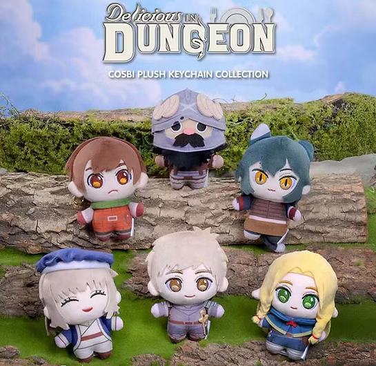 delicious in dungeons characters on a log