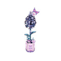Decorative plant with a fairy top hat on a white background