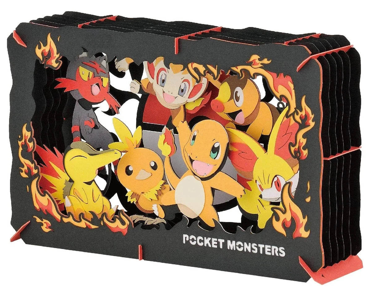 pokemon paper theater with fire starters