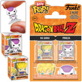 Funko Bitty Pop! Dragon Ball Z figures in packaging with Super Saiyan Goku and Frieza.