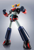Toy robot figure with a gray background