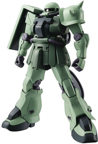 Green robot model with black accents on a white background