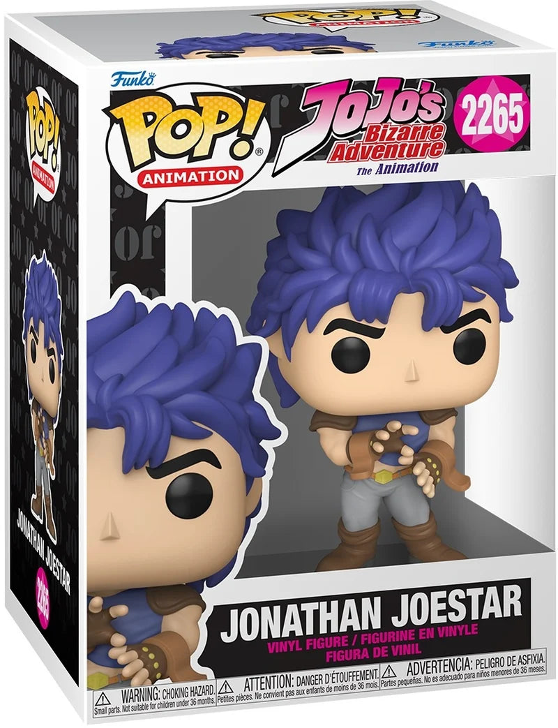 Funko Pop! Jonathan Joestar figure packaging with 'Jojo's Bizarre Adventure' branding.