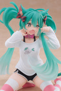 miku with a cat ear tshirt on