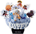 Figurine set from the anime 'One Piece' with characters on a cloud-like base.