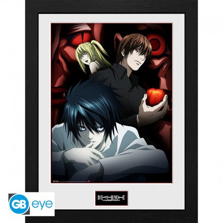 Death Note Light, L, and Misa Framed Print
