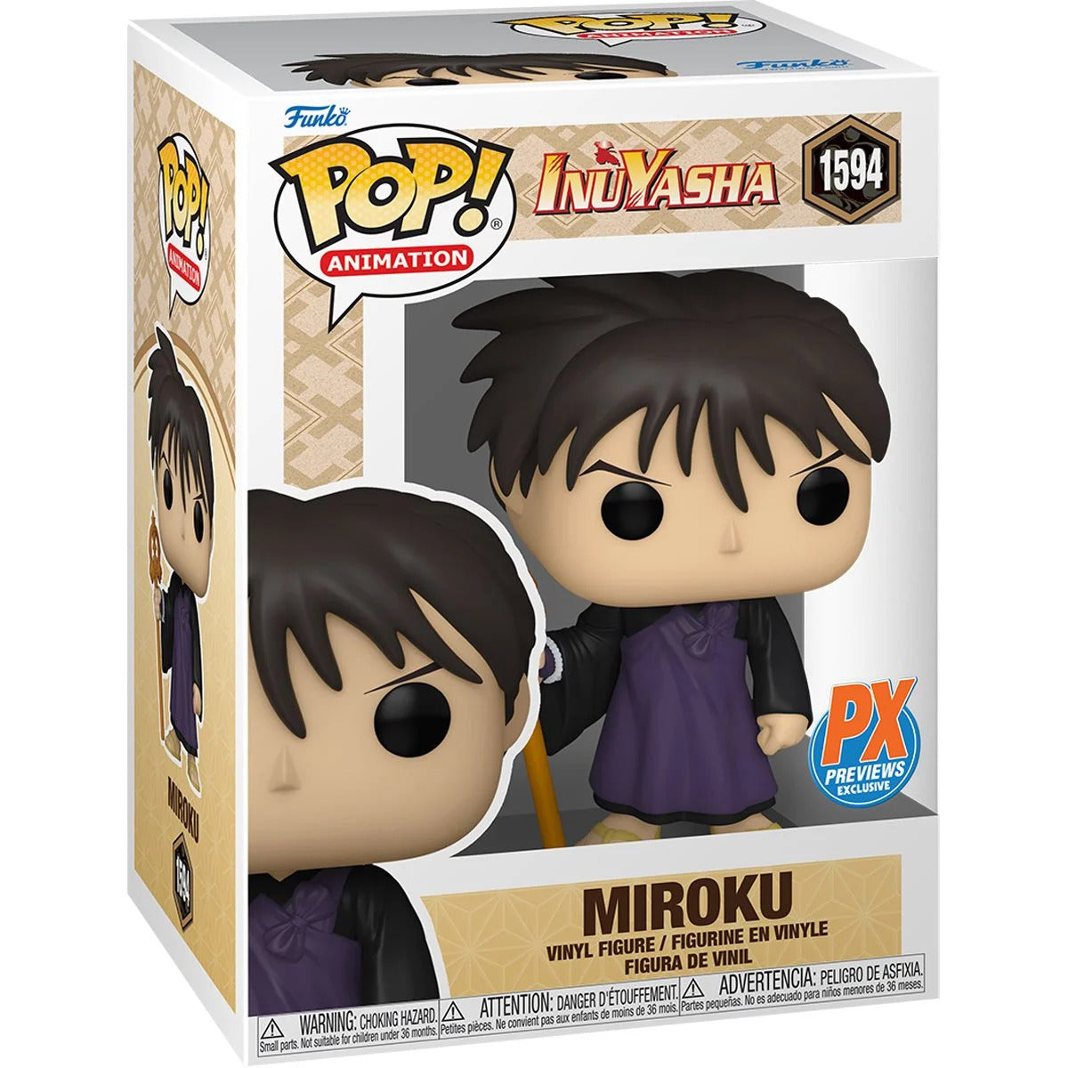 InuYasha Miroku Funko Pop! #1594 [Previews Exclusive] Vinyl Figure