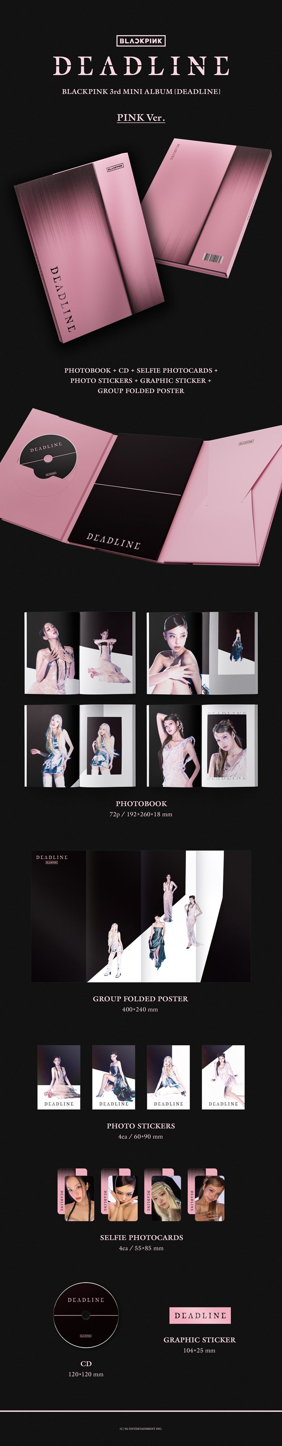 BLACKPINK [DEADLINE] 3rd Mini Album [Pink Ver.]