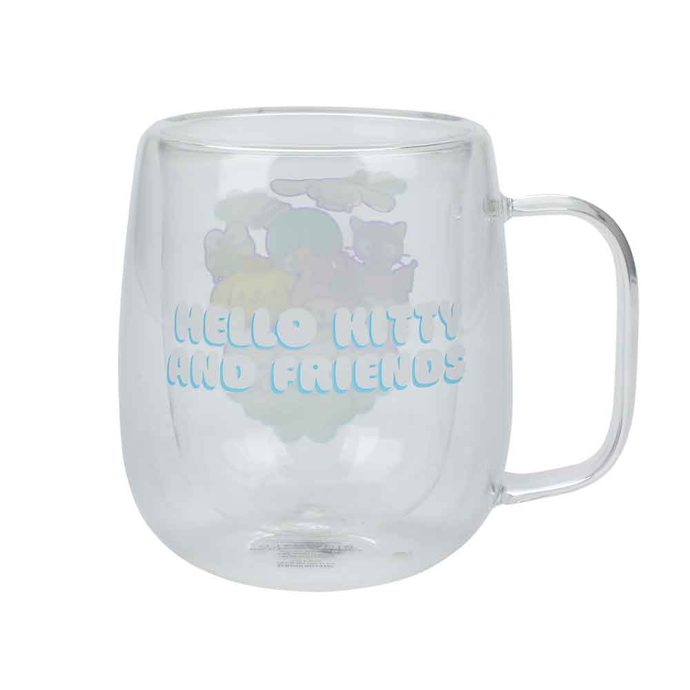 Hello Kitty & Friends 11 Oz Double Wall Glass Mug