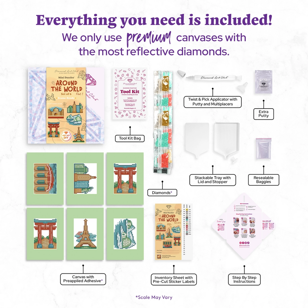 Mini Dazzles Around the World Part 1 Diamond Painting Kit
