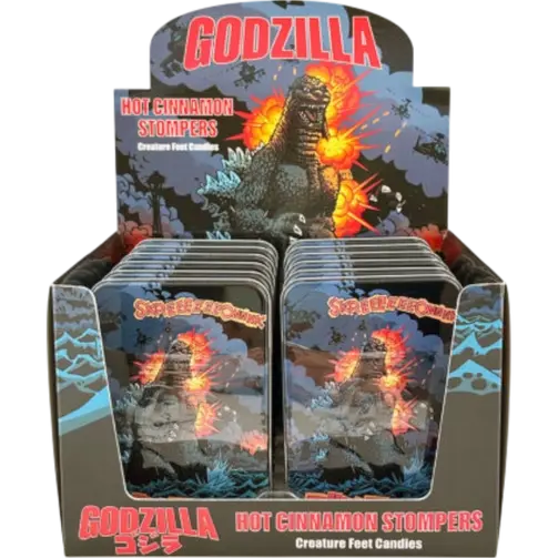 Godzilla Hot Cinnamon Stomper Candies 1oz Tin