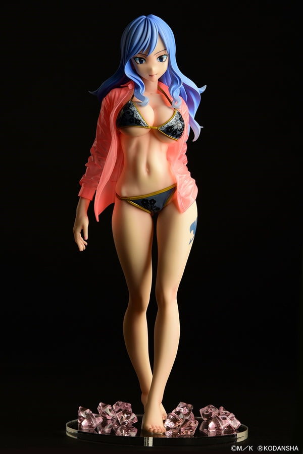 Fairy Tail Juvia Lokser [Gravure Style] [Black Bikini!!] Wet Shirt 1/7 Scale Statue (1)