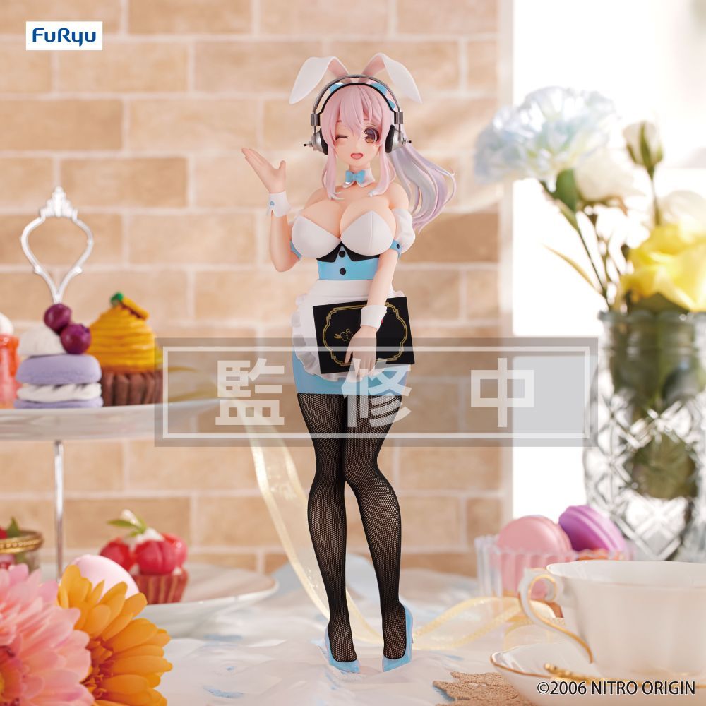 Super Sonico [Waitress Light Blue Color Ver.] BiCute Bunnies Figure