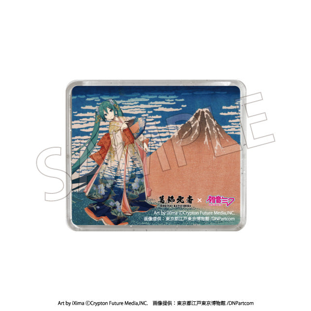 Hatsune Miku x Hokusai Katsushika Clear Morning [Thirty-Six Views of Mount Fuji] 3D Magnet
