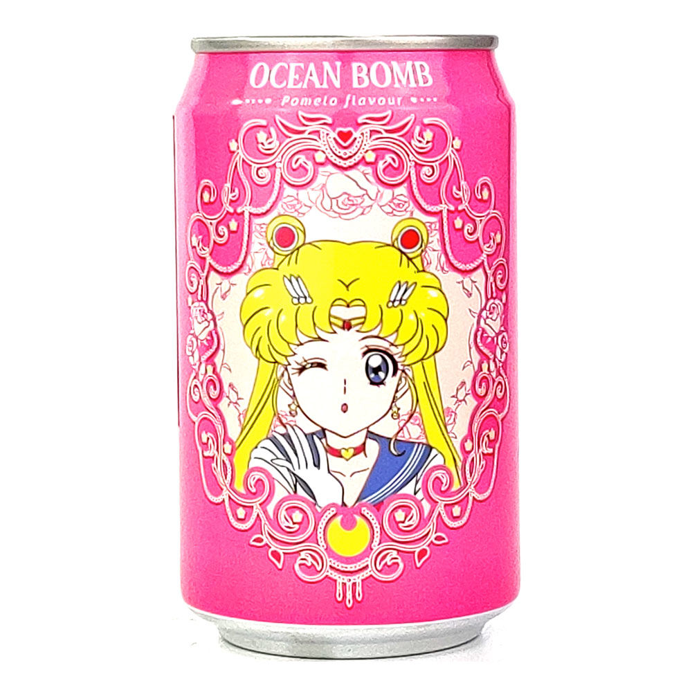 Ocean Bomb Sailor Moon Pomelo Flavor Sparkling Water 11.1oz Can