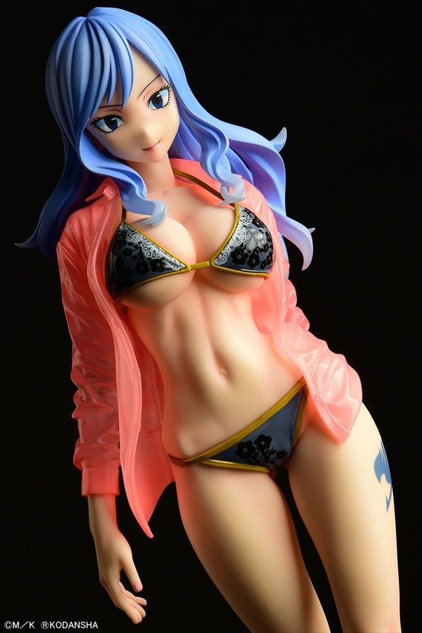 Fairy Tail Juvia Lokser [Gravure Style] [Black Bikini!!] Wet Shirt 1/7 Scale Statue (1)