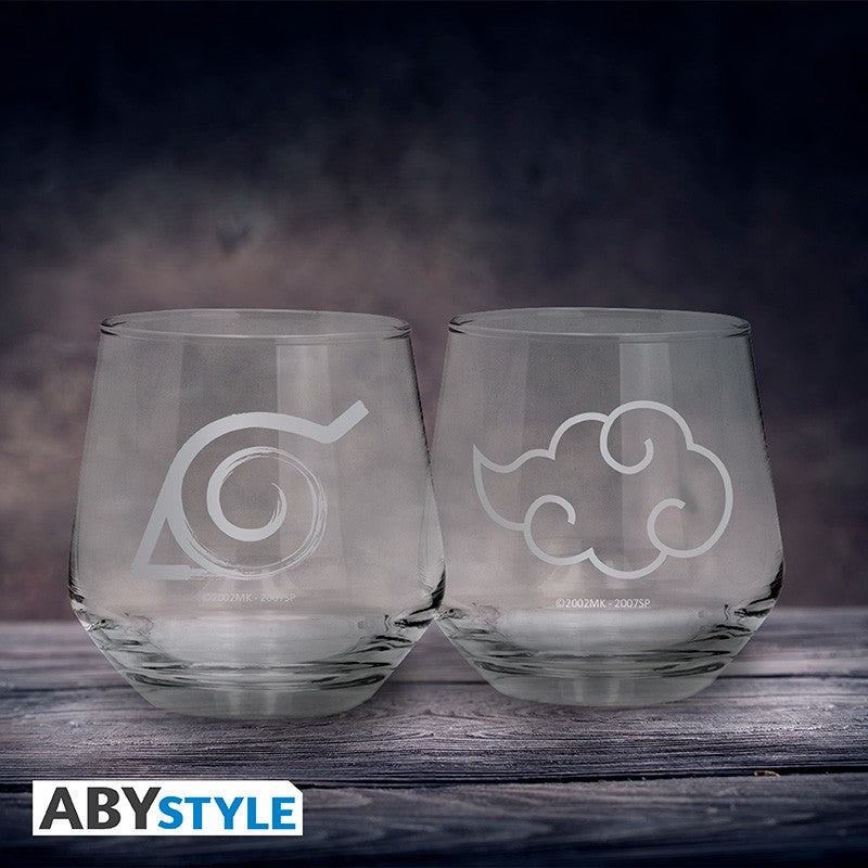 Naruto Shippuden Konoha & Akatsuki 2 Glass Set