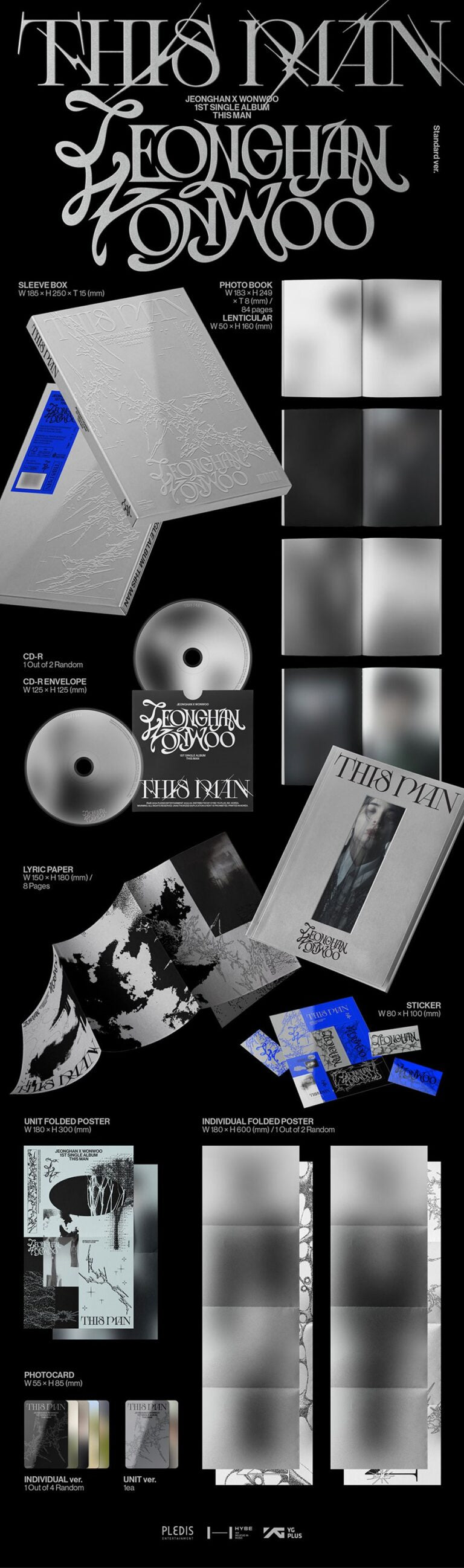 Jeonghan x Wonwoo [Seventeen] 1st Single Album [This Man] [Standard Ver.] (KPop - Albums)