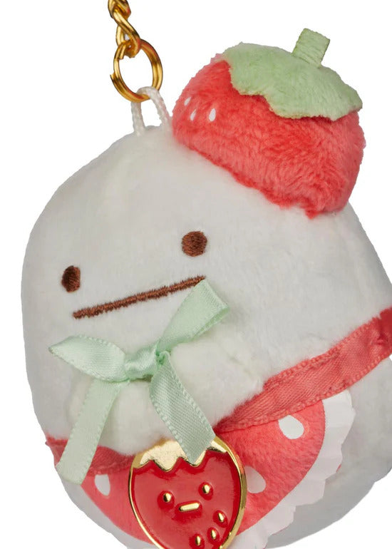 San-X Original Sumikkogurashi Obake [Strawberry Series] 3" Plush Keychain