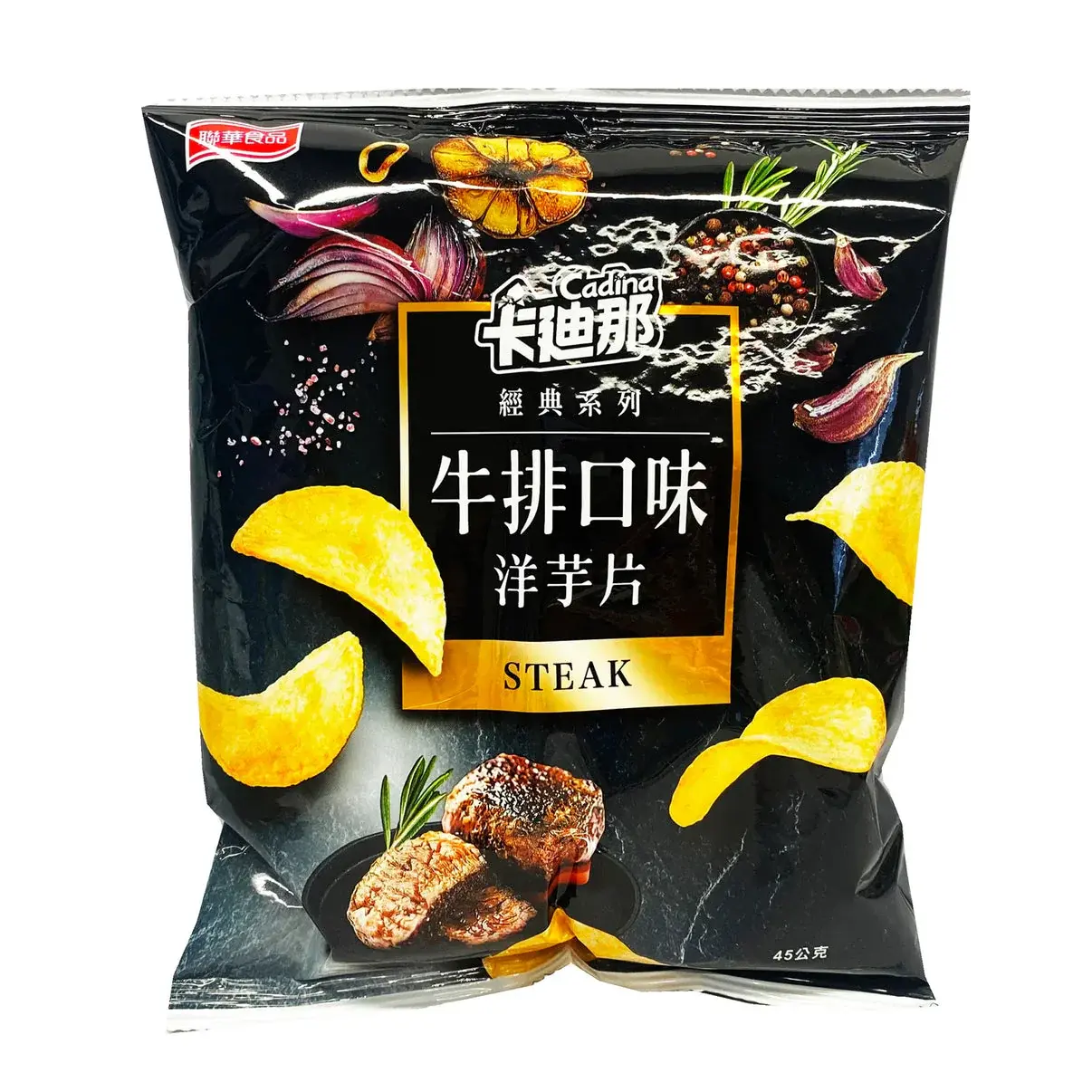 L.H. Cadina Chips Beef Steak 38g Bag
