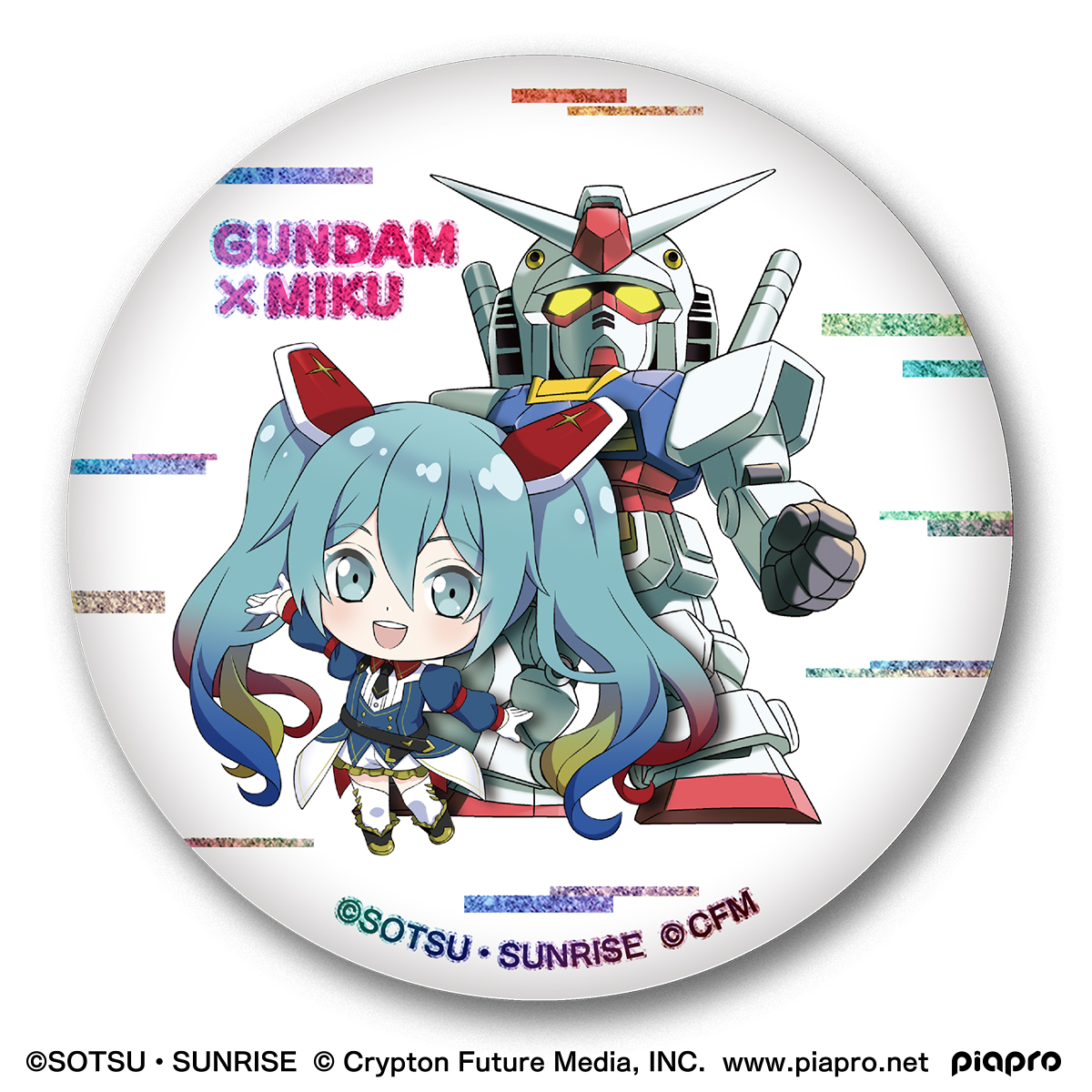 Gundam x Miku Memorial Can Badge Set