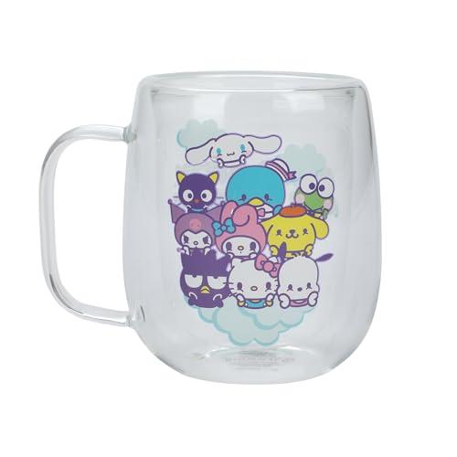 Hello Kitty & Friends 11 Oz Double Wall Glass Mug