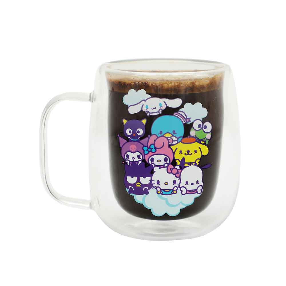 Hello Kitty & Friends 11 Oz Double Wall Glass Mug