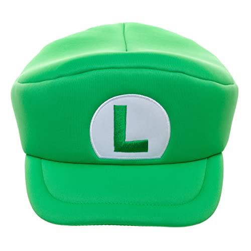 Super Mario Bros Embroidered Luigi L Patch Men's Green Beret Cap