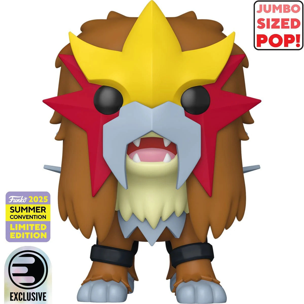 Pokemon Entei Jumbo 10" Funko Pop! #1070 [2025 Convention Exclusive] Vinyl Figure