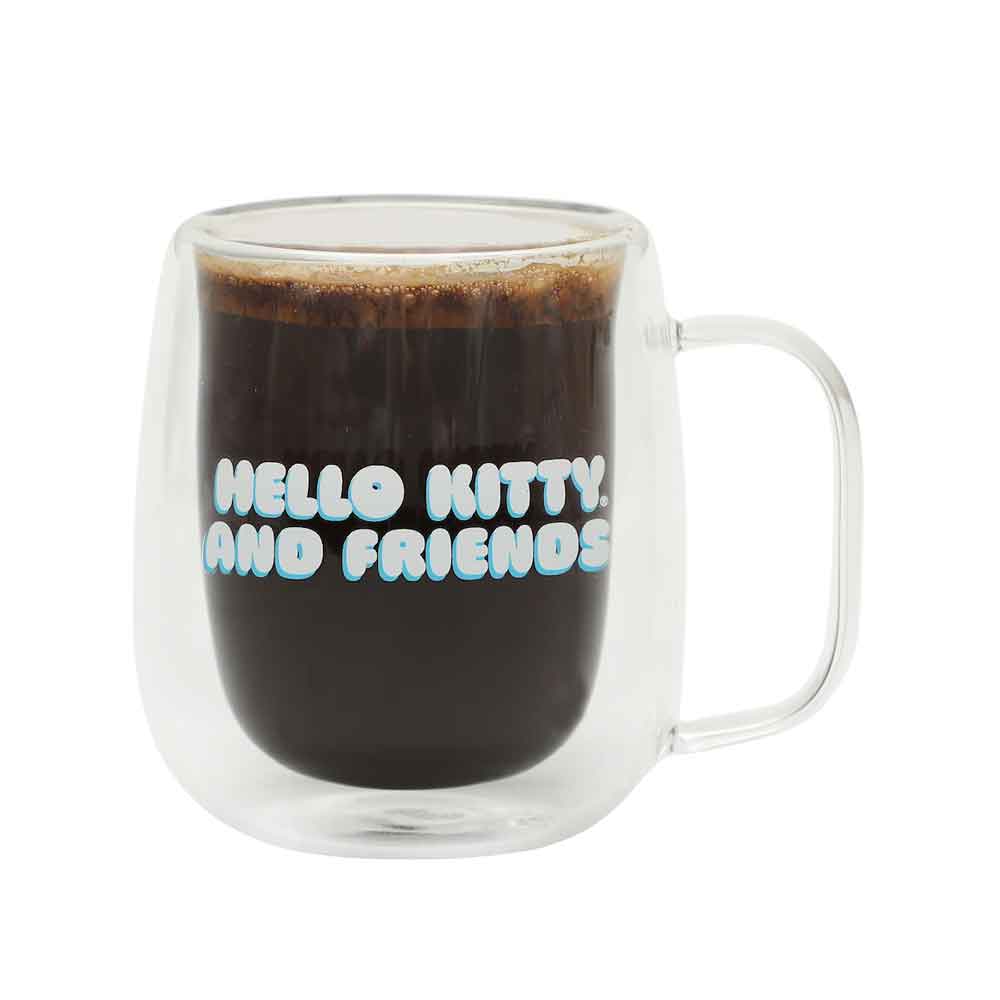 Hello Kitty & Friends 11 Oz Double Wall Glass Mug