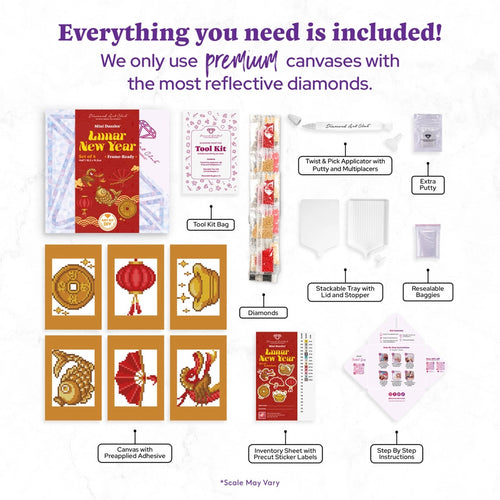 Diamond Art Club Mini Dazzles Lunar New Year Diamond Painting Kit