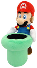 Super Mario Bros. Super Mario Holding Warp Pipe 9" Plush