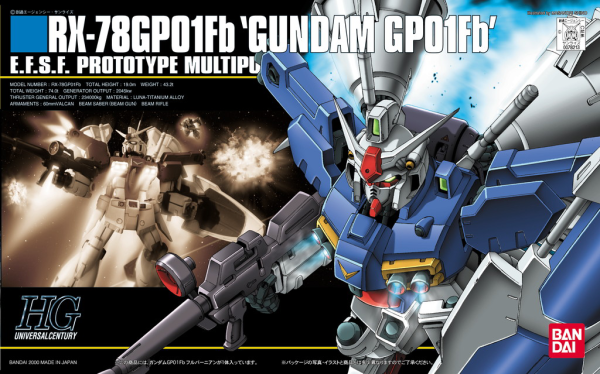 Gundam HGUC #18 GP01Fb Gundam 1/144 Scale Model Kit