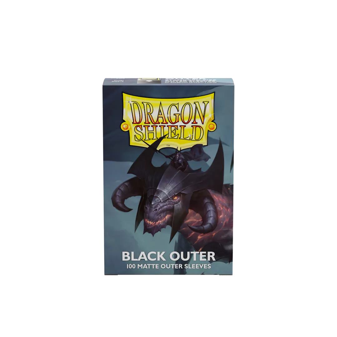 Dragon Shield Sleeves [Black] Matte Outer 100 Sleeves