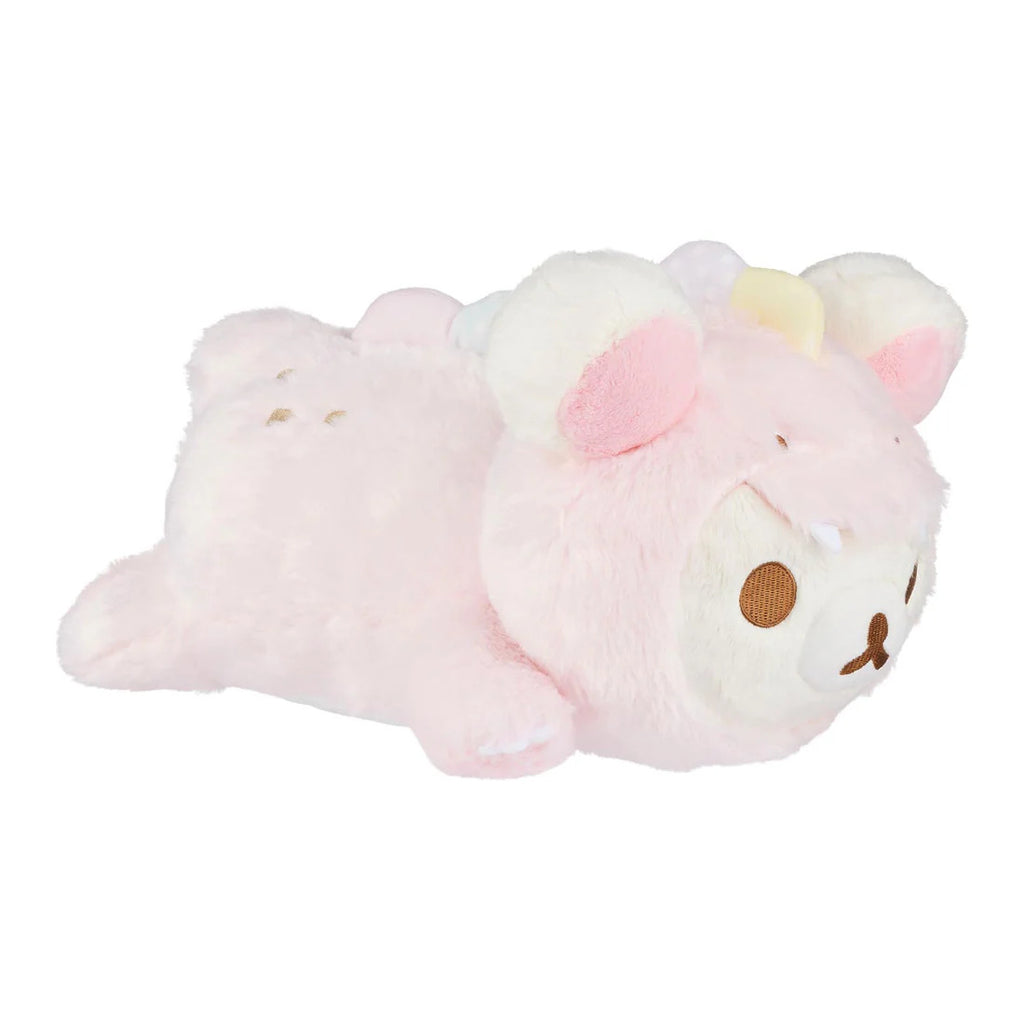 San-X Original Korilakkuma [Plays with Dino Laydown Series] [Soft Pink] 13.5" Plush