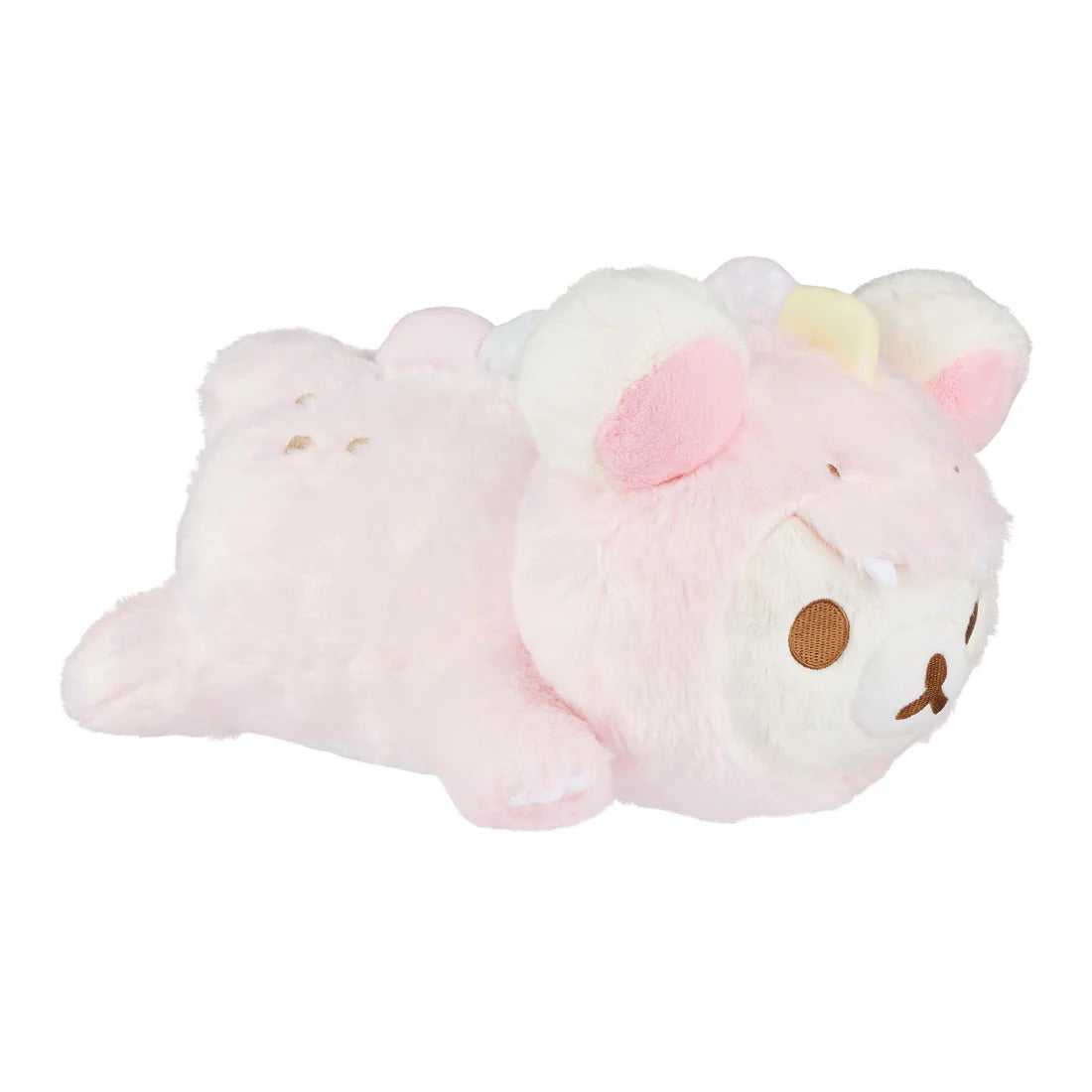 San-X Original Korilakkuma [Plays with Dino Laydown Series] [Soft Pink] 13.5" Plush