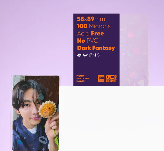 Holographic Dark Fantasy Kpop Card Sleeves 58mm x 89mm
