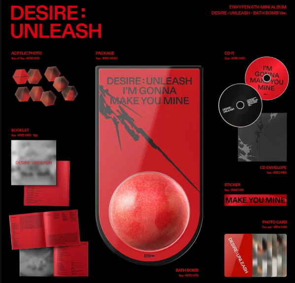 ENHYPEN  [Desire: Unleash] 6th Mini Album Bath Bomb version