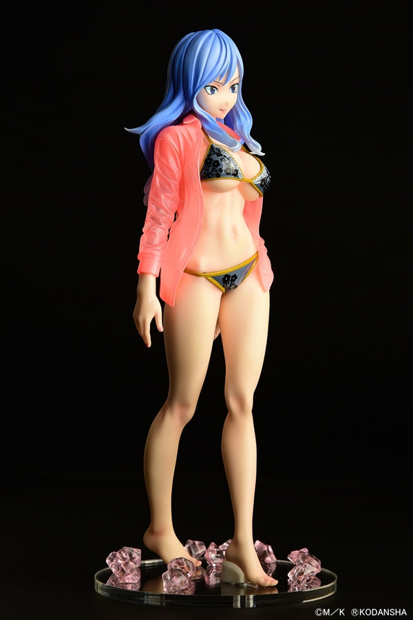 Fairy Tail Juvia Lokser [Gravure Style] [Black Bikini!!] Wet Shirt 1/7 Scale Statue (1)