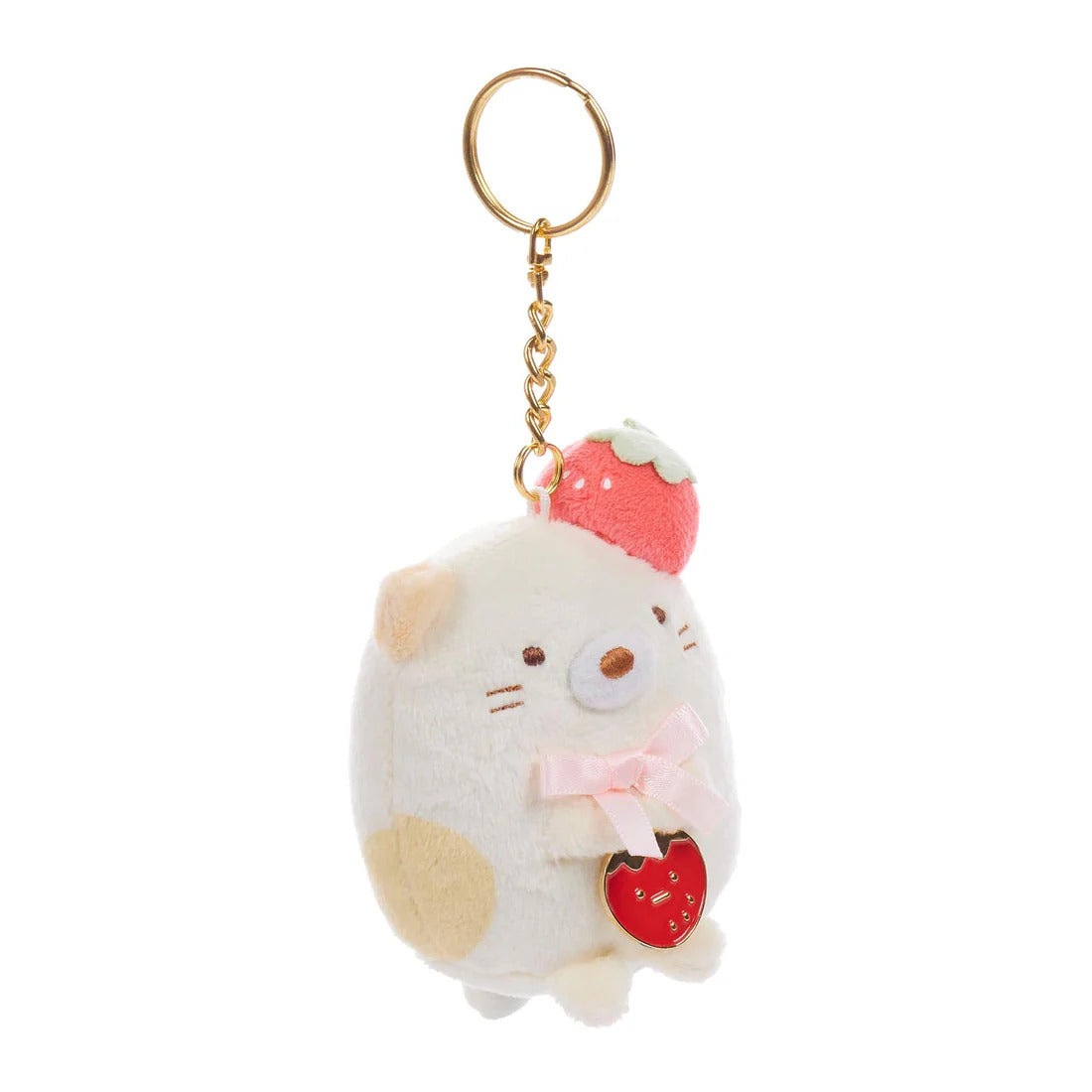 San-X Original Sumikkogurashi Neko [Strawberry Series] 3" Plush Keychain