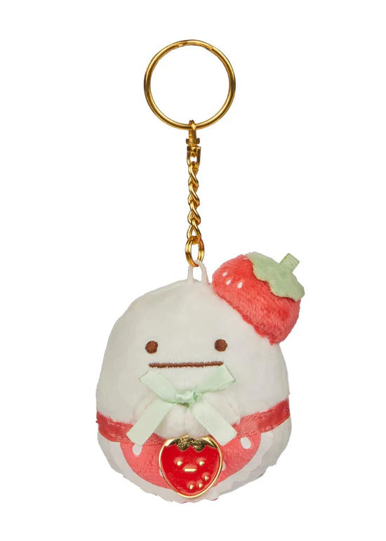 San-X Original Sumikkogurashi Obake [Strawberry Series] 3" Plush Keychain