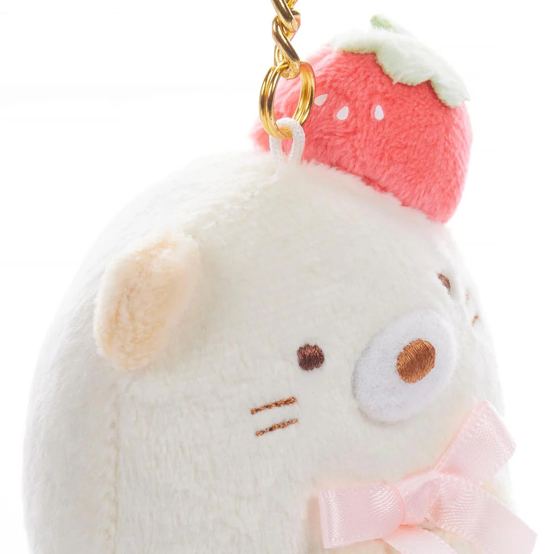 San-X Original Sumikkogurashi Neko [Strawberry Series] 3" Plush Keychain