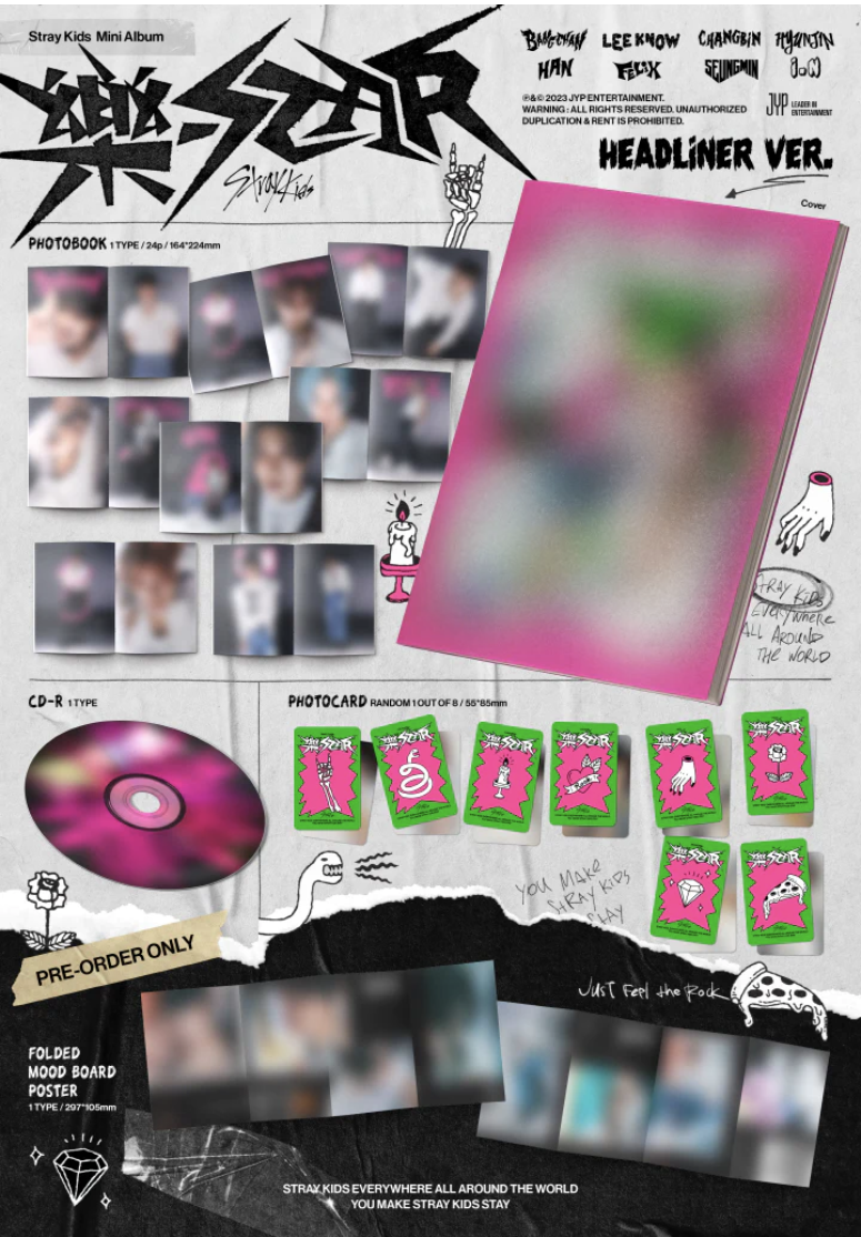 Stray Kids, 樂-STAR 8th Mini Album (Headliner Ver.), (KPop - Albums)