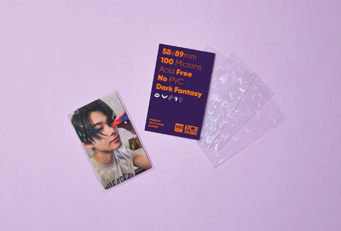 Holographic Dark Fantasy Kpop Card Sleeves 58mm x 89mm