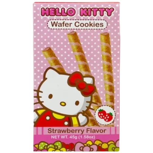 Hello Kitty Strawberry Wafer Cookies 1.76oz Box
