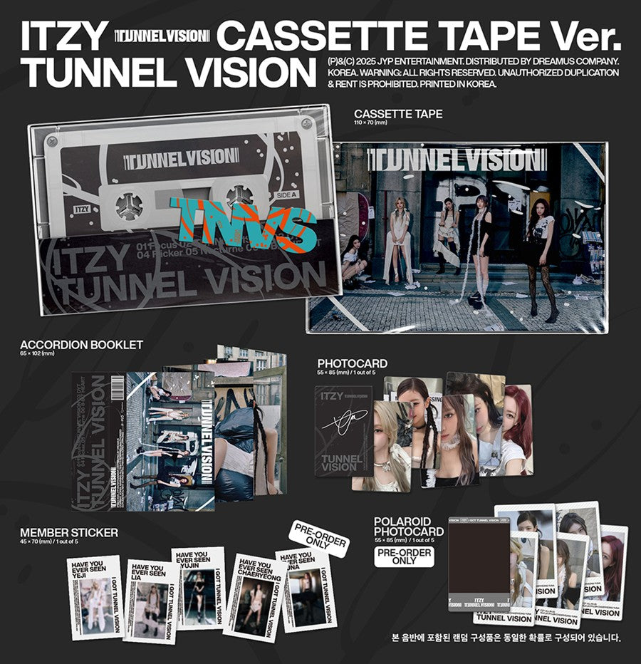 Itzy [Tunnel Vision] 11th Mini Album [Cassette Tape Ver.]