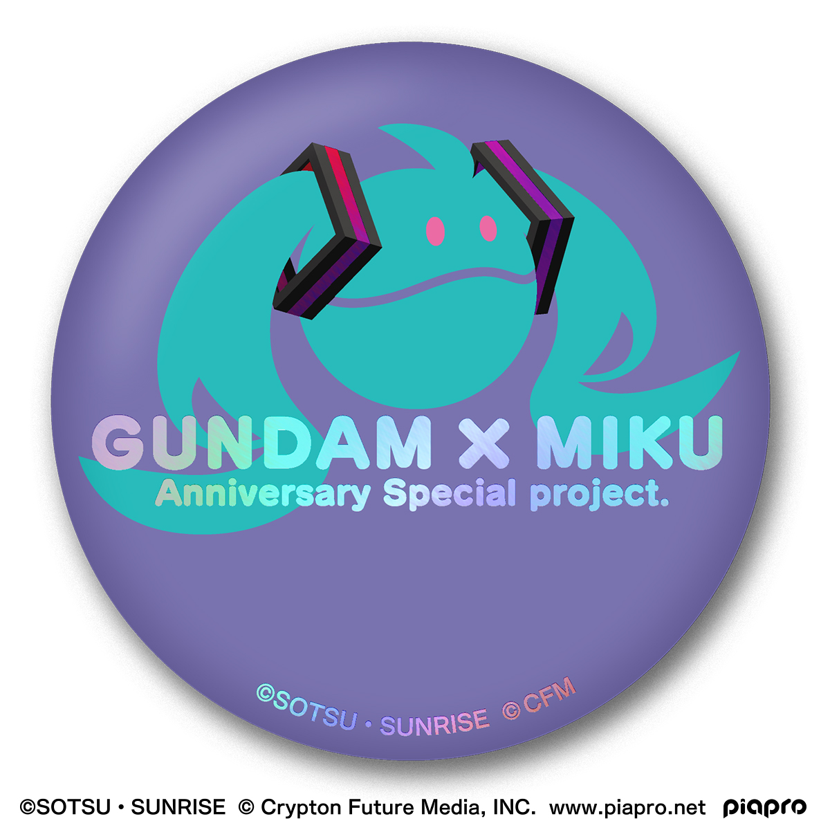 Gundam x Miku Memorial Can Badge Set